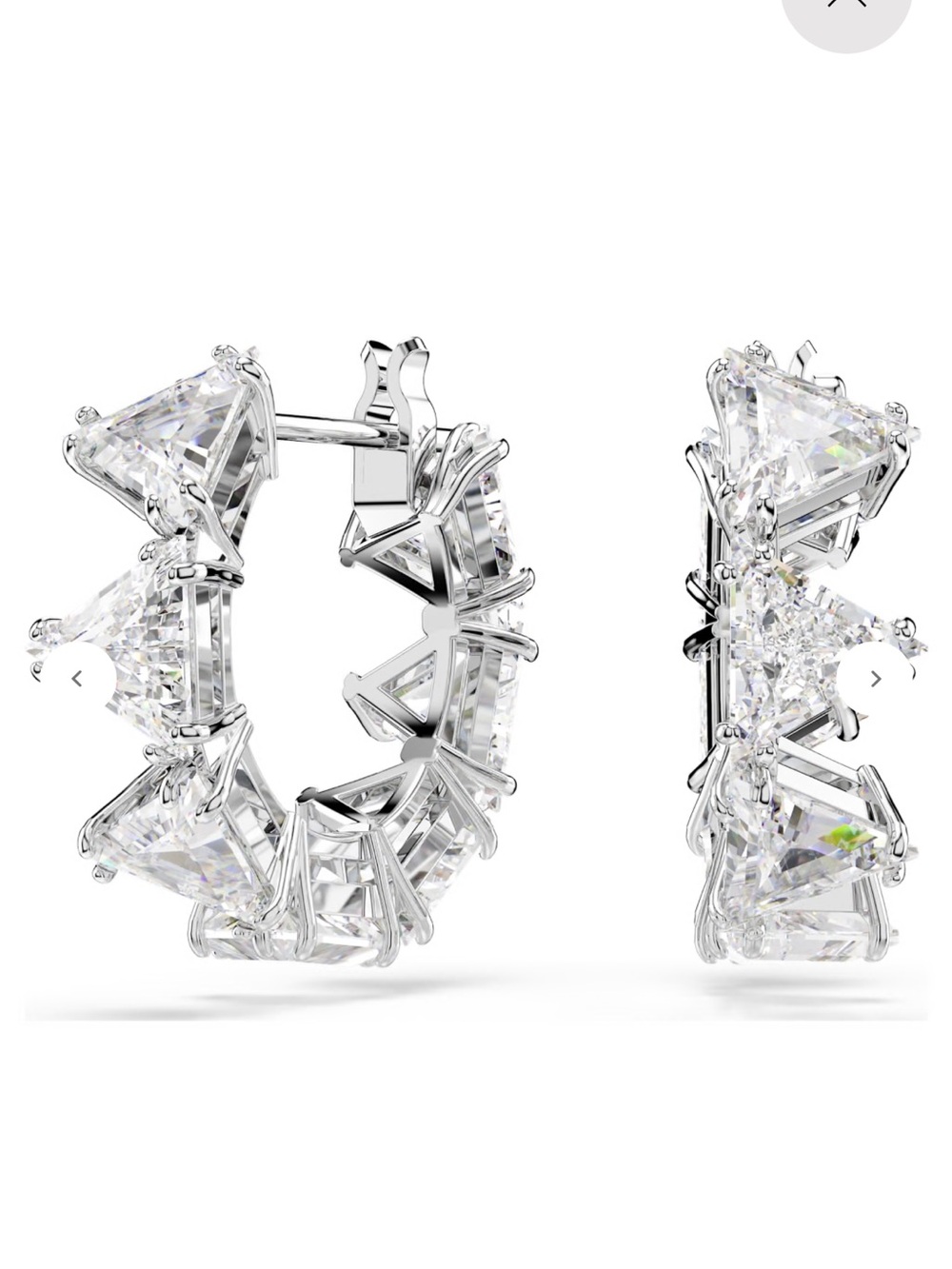 Matrix Hoop Earrings - White Rhodium